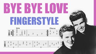 Bye Bye Love - The Everly Brothers | TAB Fingerstyle for Guitar