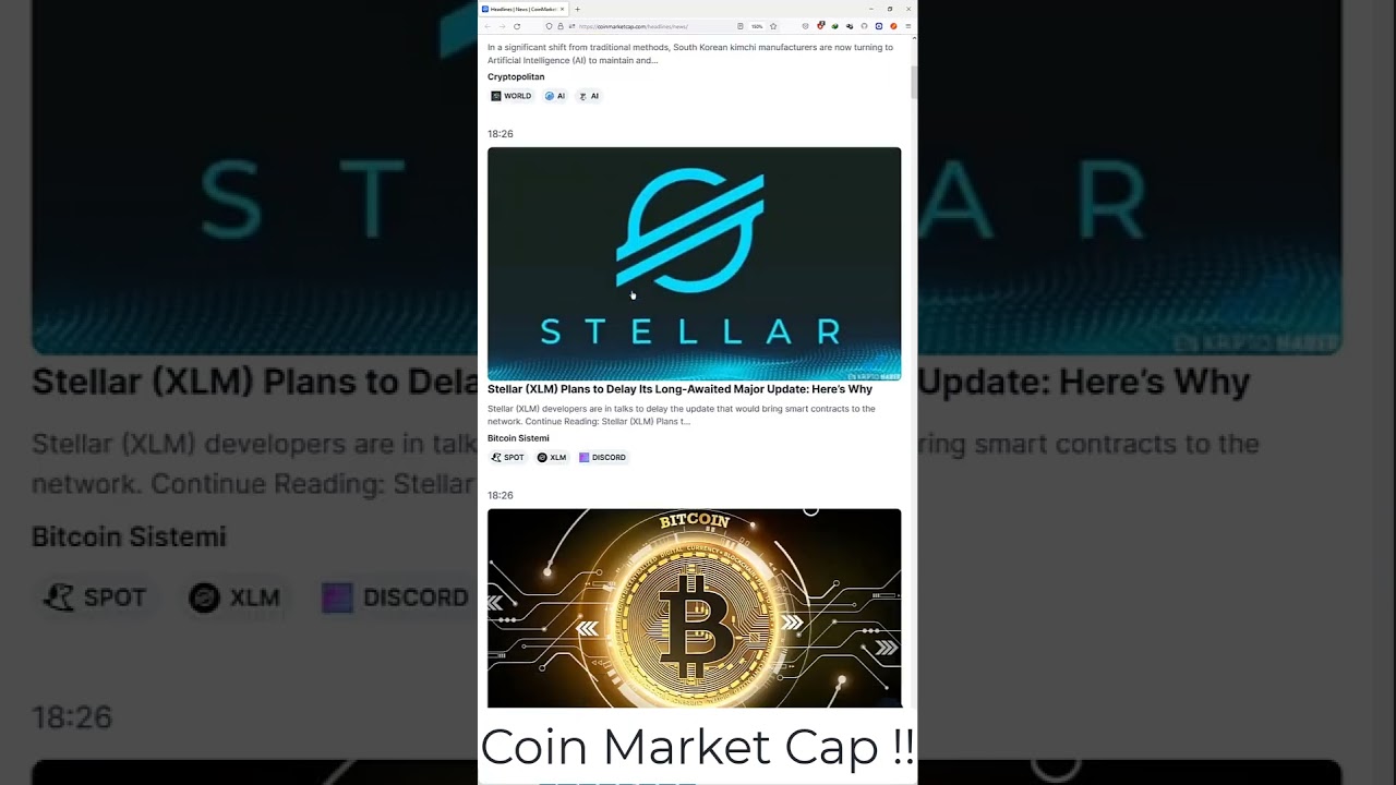 Crypto News Website | Coin Market Cap !!