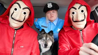 Money Heist Escape From Police With Puppy! POV Chase