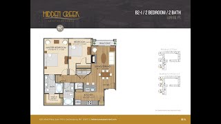 1222 - 2B2B MPDU Apartment Home - 1129 sf, 2nd Floor, Hidden Creek Apartment Homes in Gaithersburg