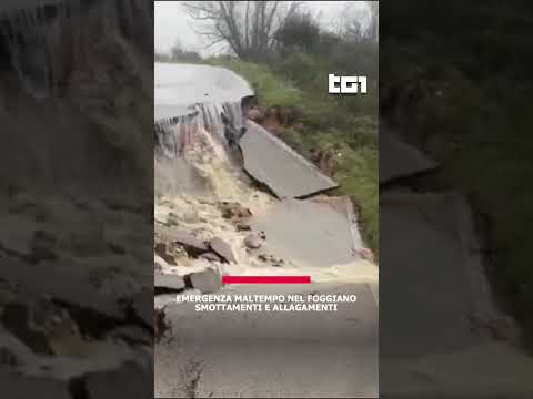 Video Emergenza maltempo nel foggiano. Smottamenti e allagamenti.
