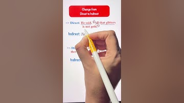 English Grammar - Change from Direct to Indirect Speech