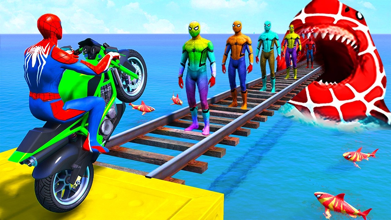 الرجل العنكبوت انقاذ باتمان Spider-Man Rescue batman vs iron man vs venom funny Game GTA 5 superhero