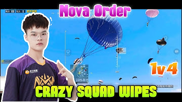 Nova Order Solo Vs Squad | Insane Gameplay | Beast of close range | Pubg Mobile | BGMI
