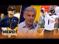 Will Jim Harbaugh leave Michigan for Chargers or NFL, Justin Fields still not Bears guy? | THE HERD