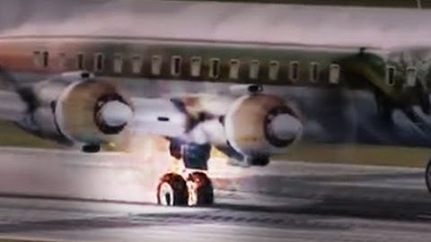 Prepar3D V3.1 DC7B Blown a tyre, ouch!