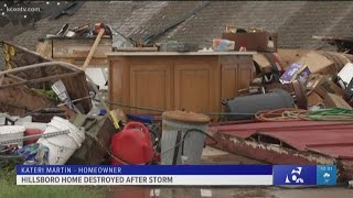 Hillsboro home destroyed after storm