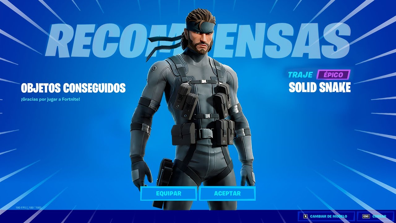 Cómo conseguir la nueva skin de Solid Snake de Metal Gear en Fortnite -  Meristation