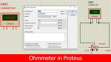 how to use ohmmeter in Proteus tutorial