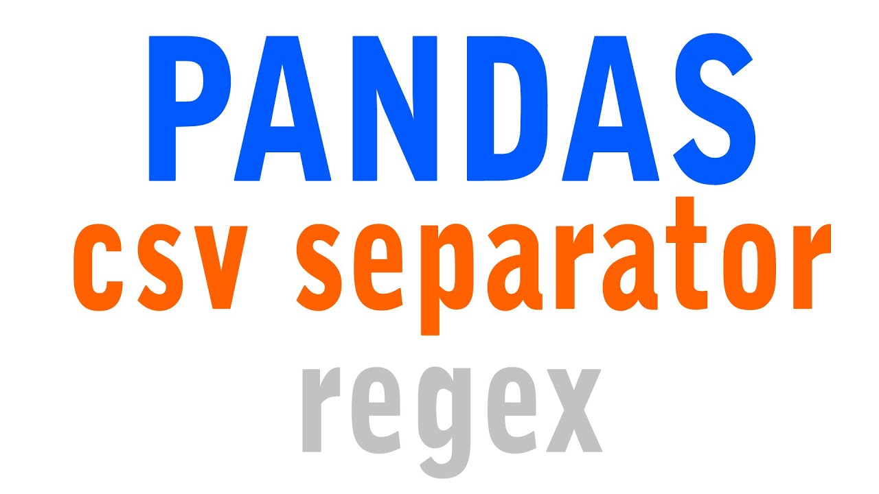 Pandas -read_csv - Separator - YouTube