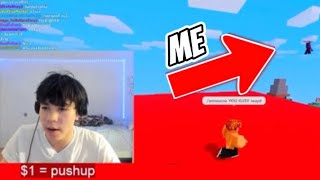 My ICONIC Moment In @wtaza STREAM…(Roblox Bedwars)
