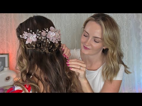 ASMR Perfectionist Braided Fairy Hairstyle with Flower Hair Pinning - Braiding and Finishing Touches