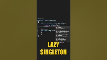 How To Implement A Lazy Singleton Class #shorts