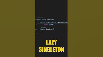 How To Implement A Lazy Singleton Class #shorts