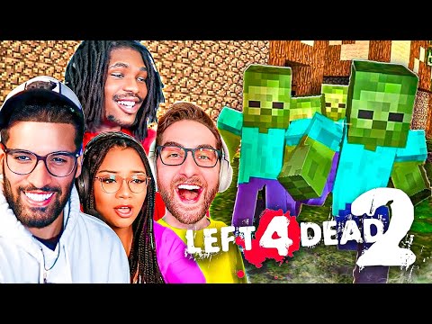 Left 4 Dead x Minecraft | Craziest MOD EVER! w/ PeeG, Rico, Mari, Dylan