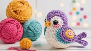 crochet bird keychain, crochet sparrow keychain, crochet keyring, crochet keychain/@YoModa-re7jk 
