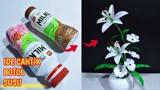 How to Make Flower Crafts from Used Milk Bottles || Ide Cantik Hanya dari Botol Bekas Susu