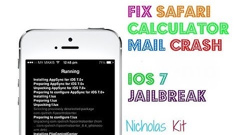 How To Fix Safari, Mail, Calculator CRASH For iOS 7.0.4 Evasi0n Jailbreak