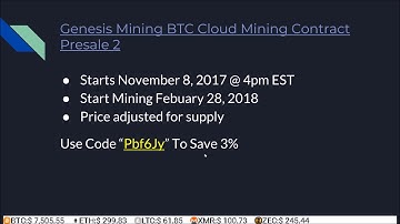 Genesis Mining BTC Cloud Mining Contracts Available Today