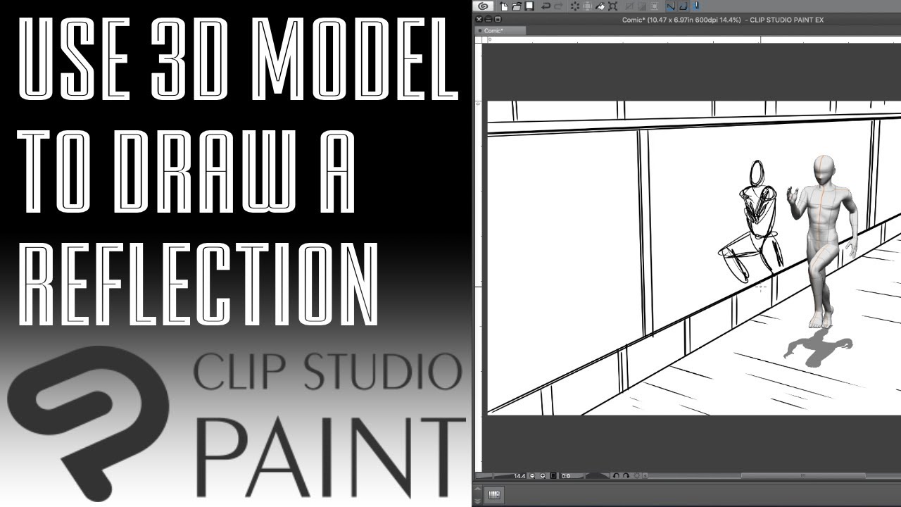 Clip Studio Use 3d Model To Draw A Reflection Youtube