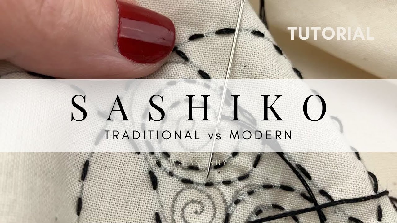 SASHIKO Traditional vs Modern     #sashiko #embroidery #howtosew #wellness #flowstate #mentalhealth