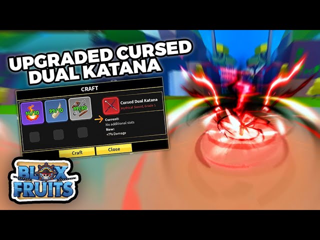 New cursed dual katana v2 color update in Blox Furits #bloxfruit #blox, fruit game