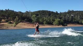 Son on wakeboard
