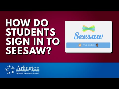 Arlington ISD presents How Do Students Sign In to Seesaw