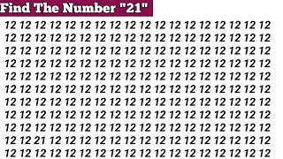 Only Geniuses Can Find the Hidden 21 in 10 Seconds! 🤓"