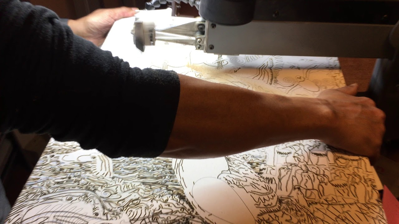 Michael Autumn cutting "Guillemot with Egg (Art Puzzle)" solid oak puzzle.