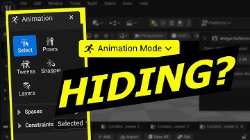 Understanding Unreal Engine - Show "Animation Mode" Toolbox Window