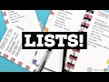 Planner List Ideas plus Free Printable! // Creating a Book of Lists Using a Half Sheet Notebook