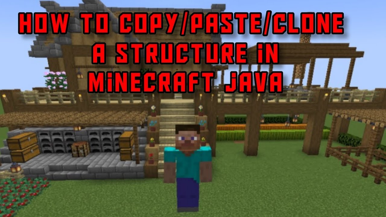 How To Copy/Paste/Clone a Structure/Build In Minecraft Java 🎉🎉🎉 - YouTube