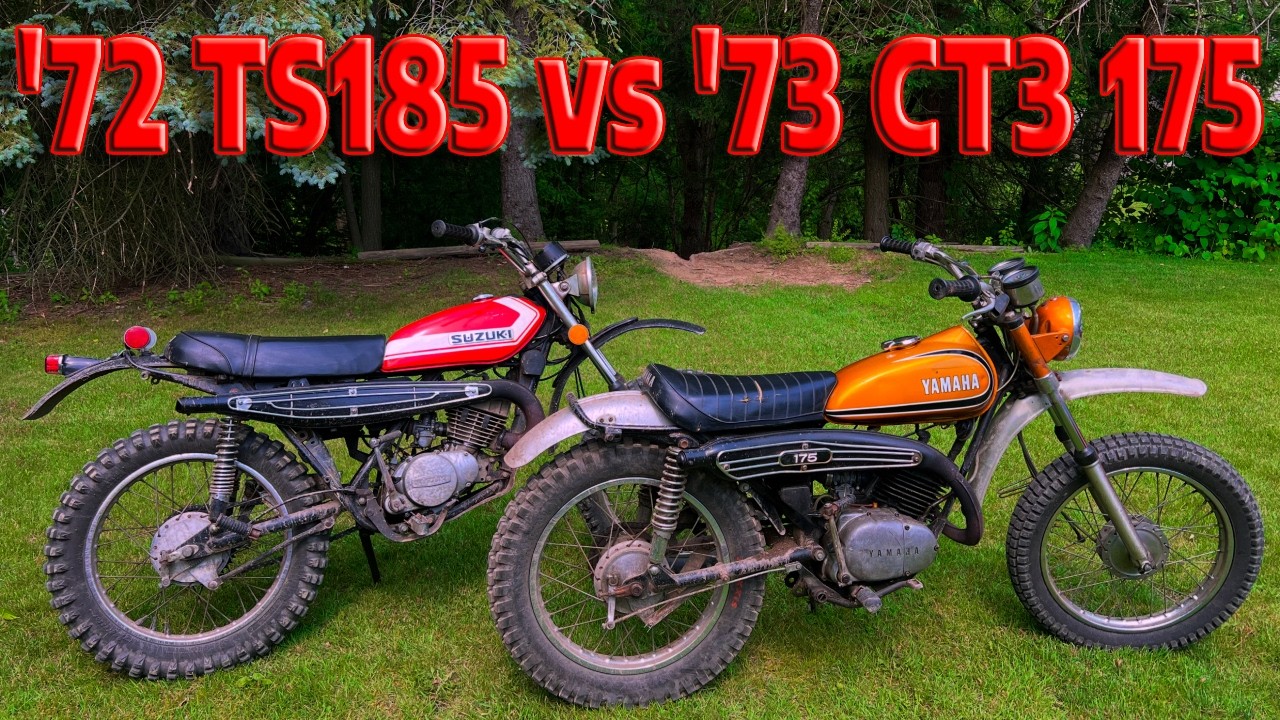 Early 70's mid-sized 2-stroke showdown: 1972 Suzuki TS185 vs 1973
