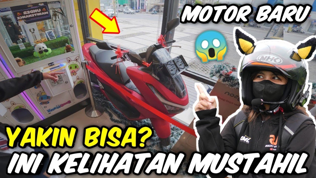ADA HADIAH MOTOR BARU DI MESIN CAPIT BONEKA!!