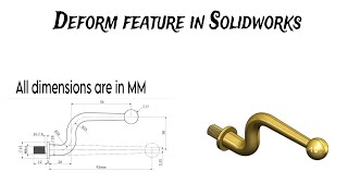 Deform Feature in SolidWorks | Step by Step Tutorial (Beginner Friendly)