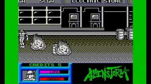 Alien Storm (1991 / 2019 re-crack) Walkthrough + Review (RF artifact color recording), ZX Spectrum