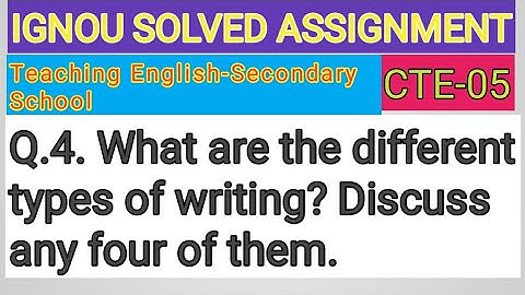 IGNOU SOLVED ASSIGNMENT CTE-05 Q.4