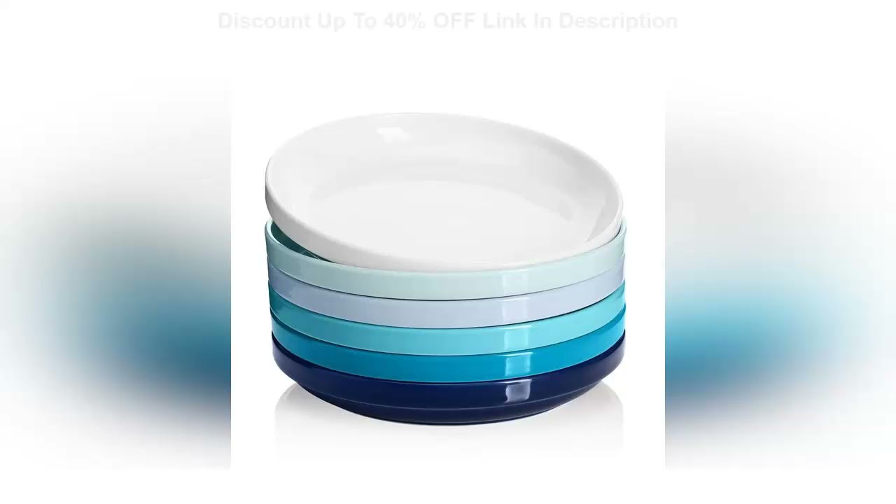 Most Best Deal Product Sweese 118.003 Porcelain Stackable Salad Pasta Bowls - 22 Ounce - Set of 6,