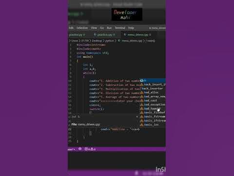 c++ tutorial- menu driven program ||simple calculator|| #cpp #like # ...