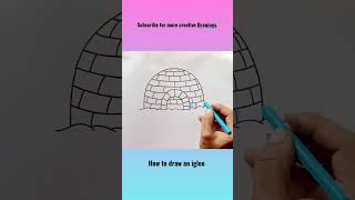 Easy Igloo Drawing #shorts #youtubeshorts
