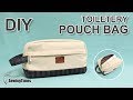 DIY Travel toiletry Bag | 여행용 손가방 | How to make travel essentials handbag (Man bag)[sewingtimes]