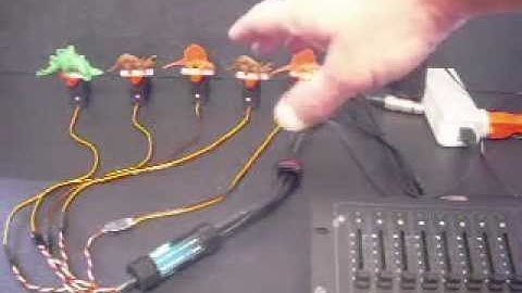 DMX 512 RC Servo Controller. Using The Servo-Pak 5 with Standard DMX-512 Controller