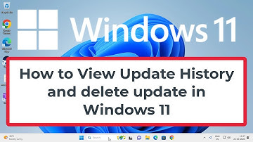 How to View Update History and delete update in Windows 11