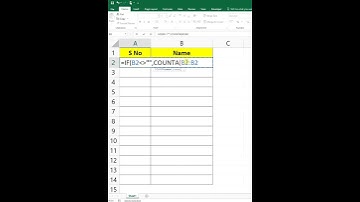 #shorts Serial Number Automatic Formula in Excel | #tipsandtricks #exceltutorial #exceltips