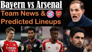 Ødegaard in training! | Gnabry & Coman OUT | Bayern Munich vs Arsenal | Team news & Predicted lineup