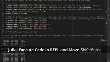 SPMLJ 02 JULIA2 1D   Data Wrangling Part D   Pivot, Split Apply Combine and export
