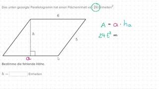 Höhe eines Parallelogramms berechnen