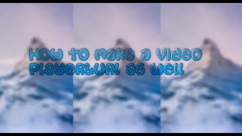 HOW TO MAKE A VIDEO PLAYER(Visual Basic 2010)