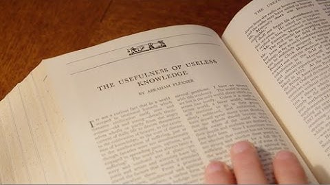 Book Trailer for "The Usefulness of Useless Knowledge"